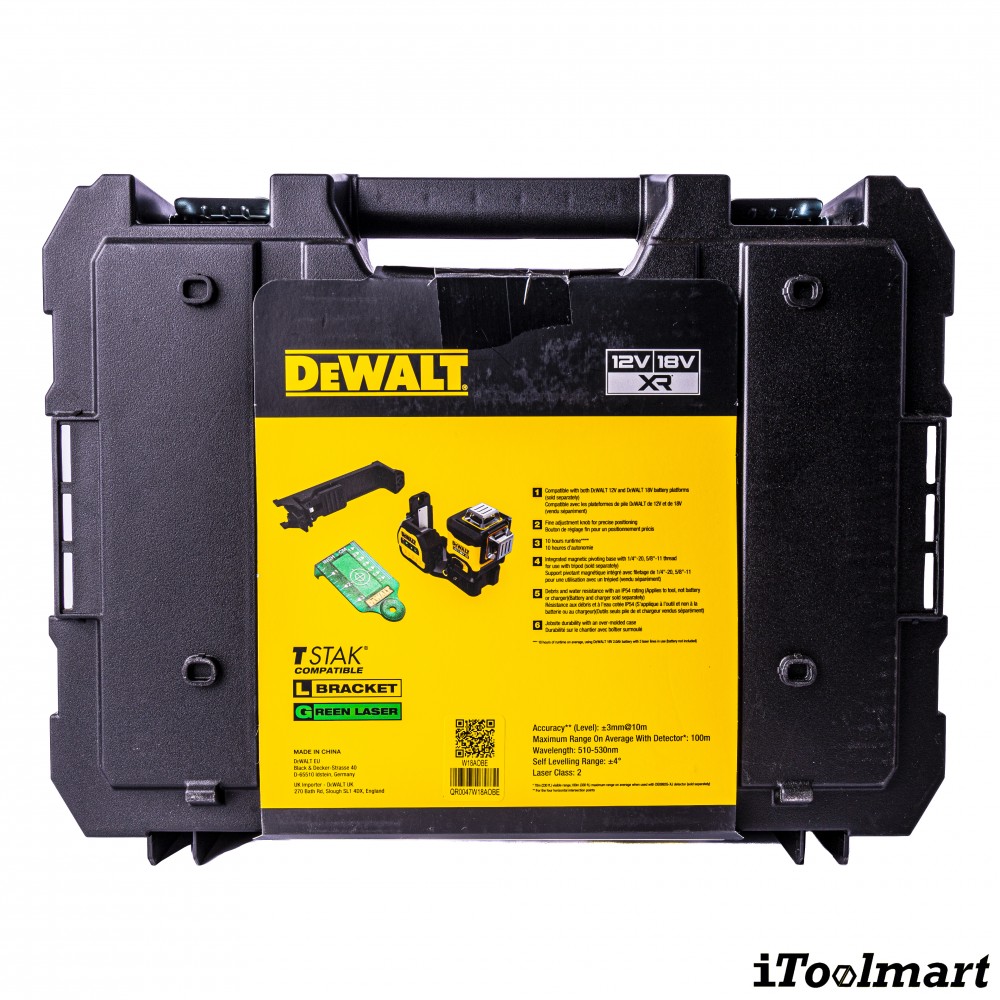 เลเซอร์วัดระดับ DeWALT DCE089NG18-xj แสงสีเขียว 18V (ตัวเปล่า)