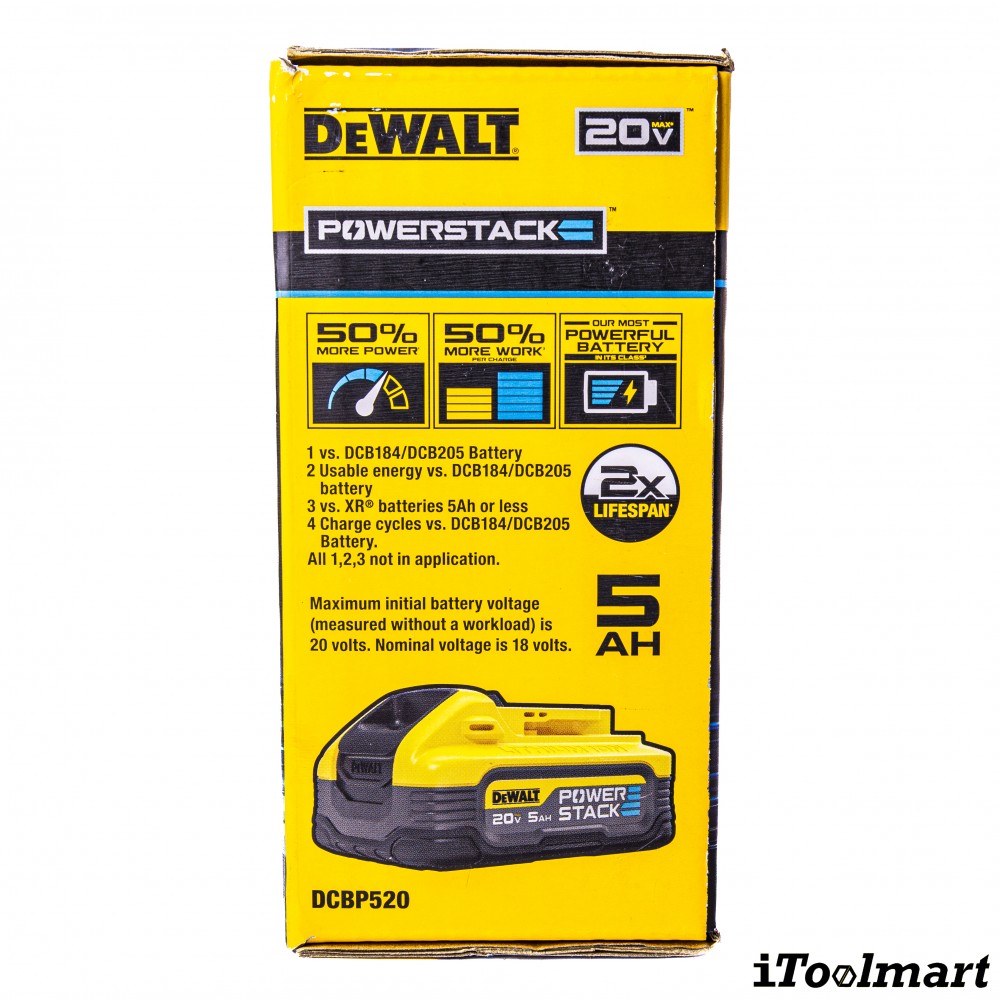 แบตเตอรี่ Dewalt DCBP520 20V. 5 Ah.