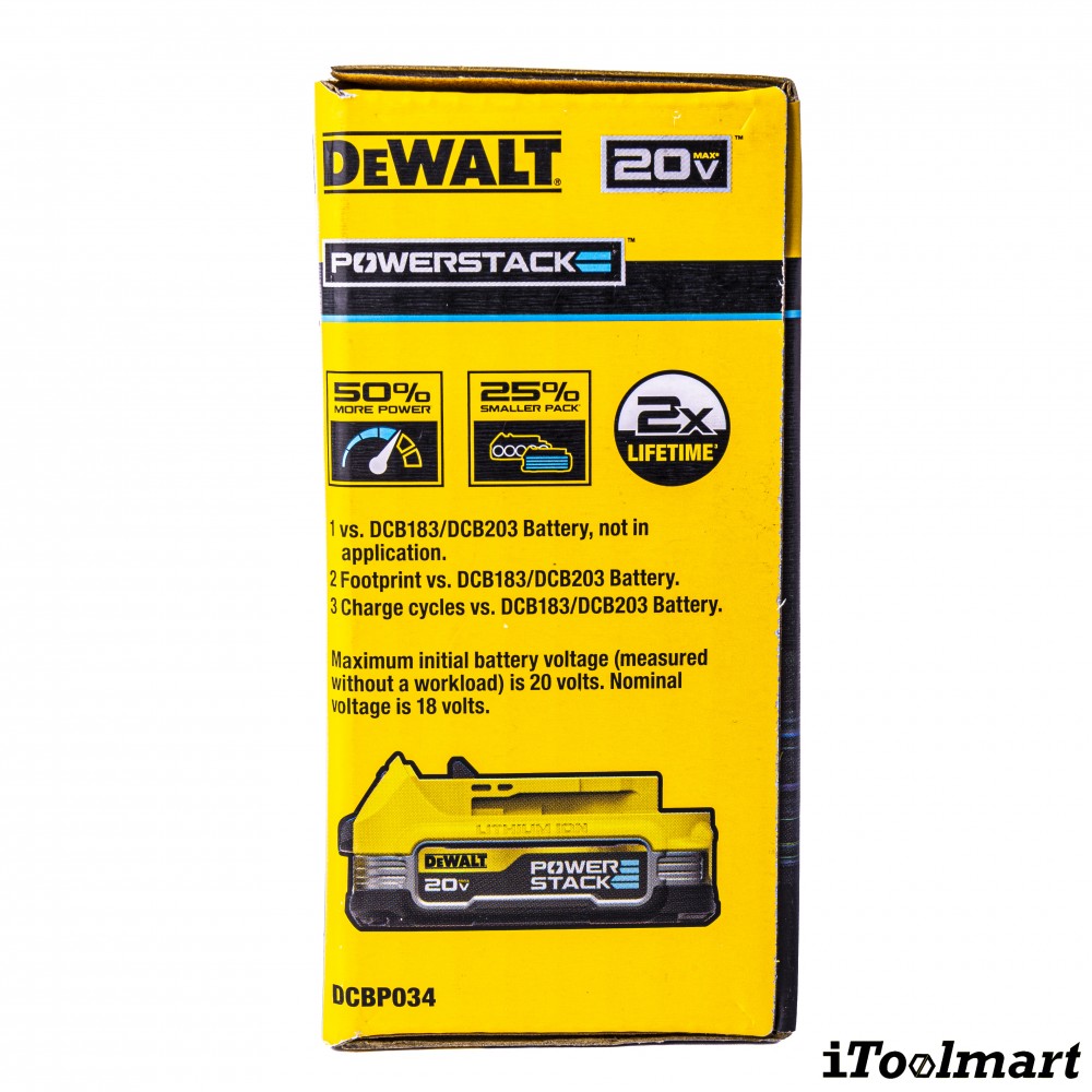 แบตเตอรี่ Dewalt DCBP034 20V. 1.7 Ah.