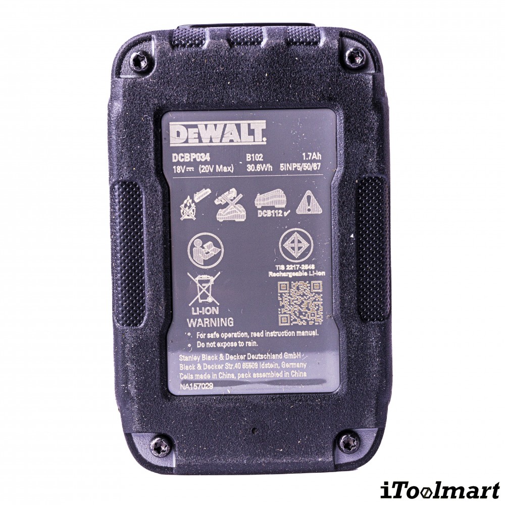 แบตเตอรี่ Dewalt DCBP034 20V. 1.7 Ah.