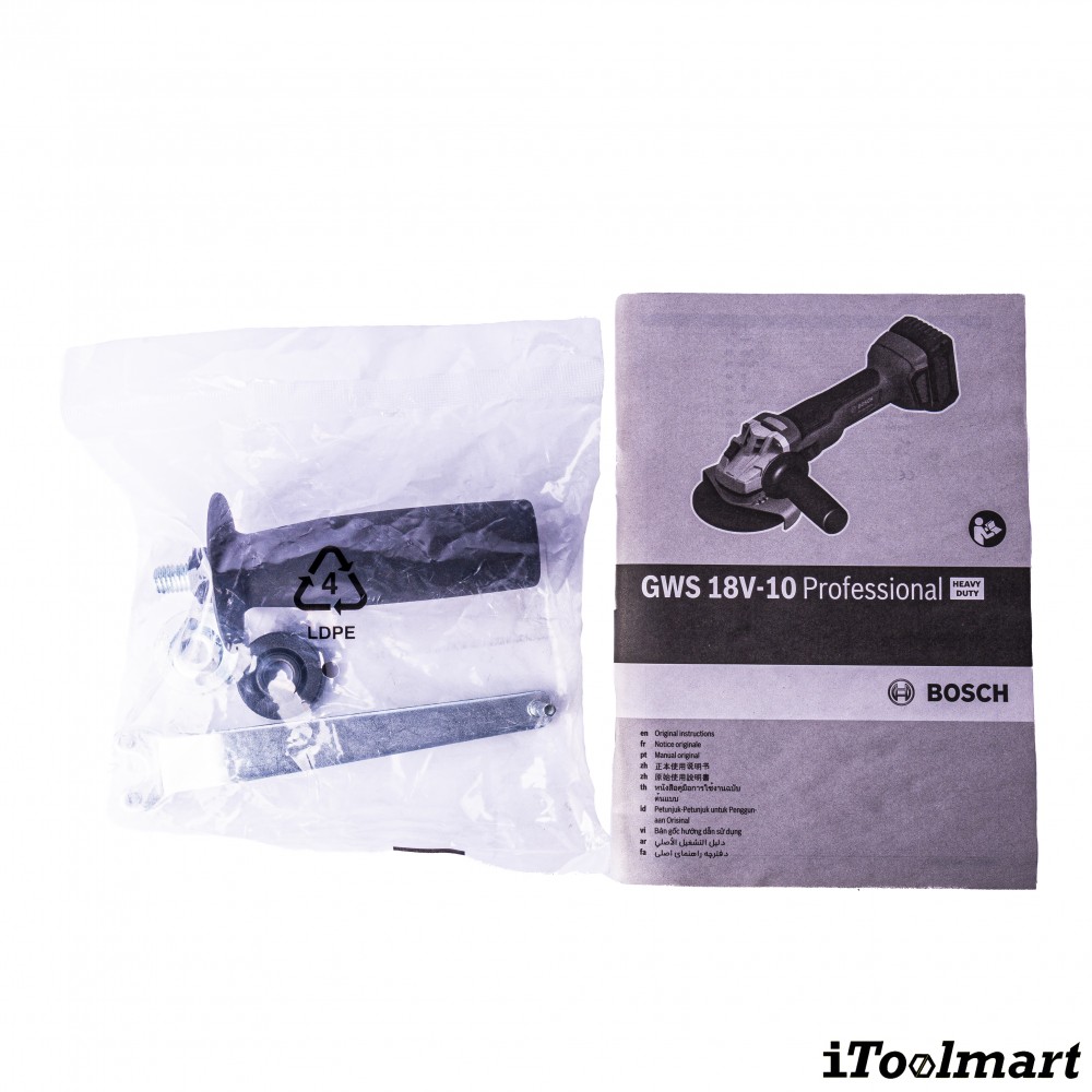 เครื่องเจียรไร้สาย BOSCH GWS 18V-10 SOLO ขนาด 4 นิ้ว (ตัวเปล่า)