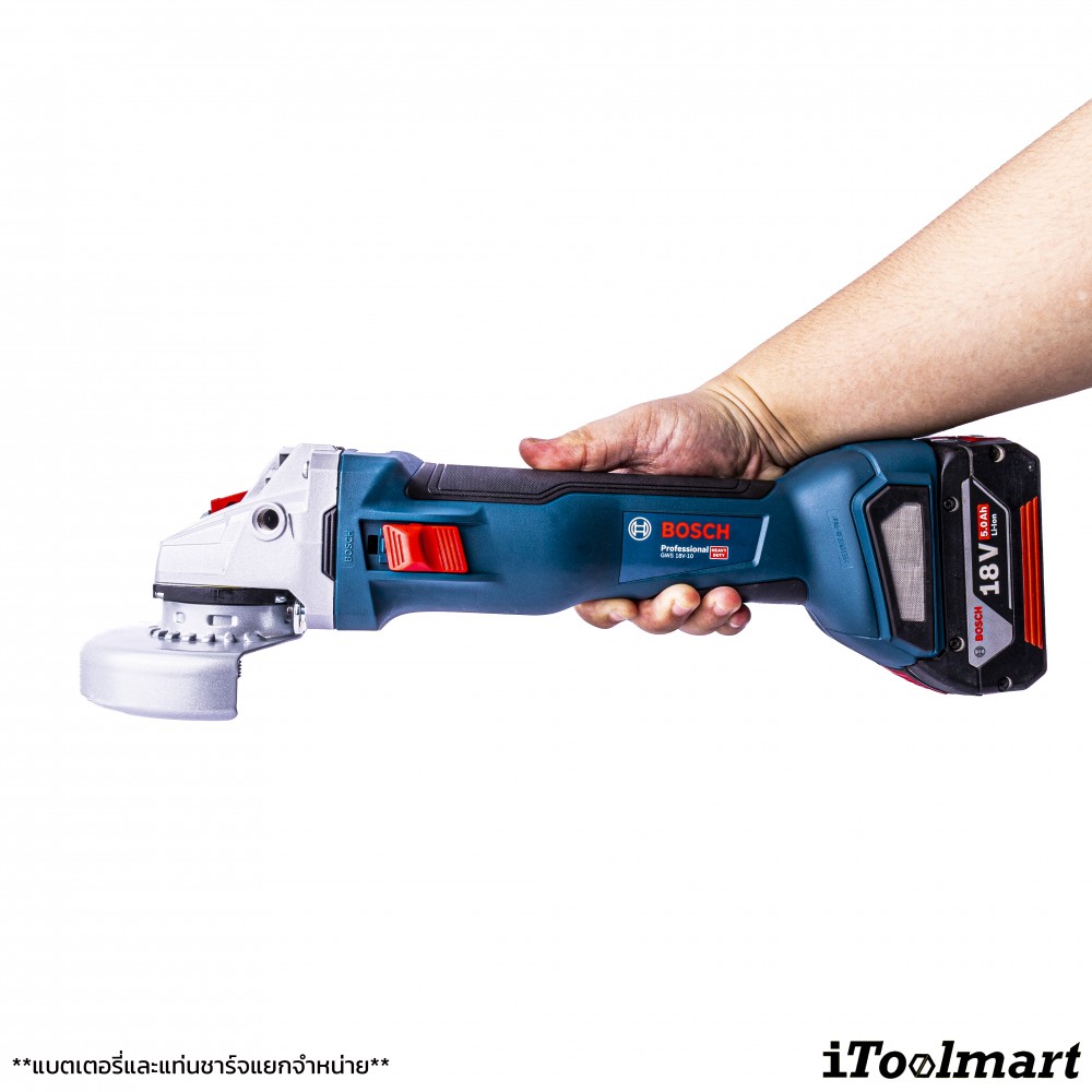 เครื่องเจียรไร้สาย BOSCH GWS 18V-10 SOLO ขนาด 4 นิ้ว (ตัวเปล่า)