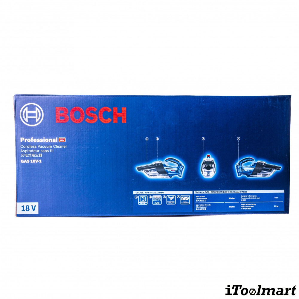 เครื่องดูดฝุ่นไร้สาย BOSCH GAS 18V-1 (ตัวเปล่า)