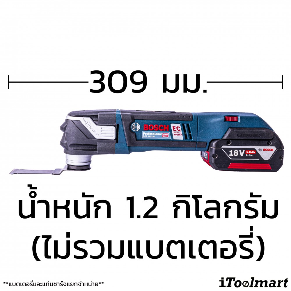 เครื่องตัดเอนกประสงค์ไร้สาย BOSCH รุ่น GOP 18V-28 (ตัวเปล่า)