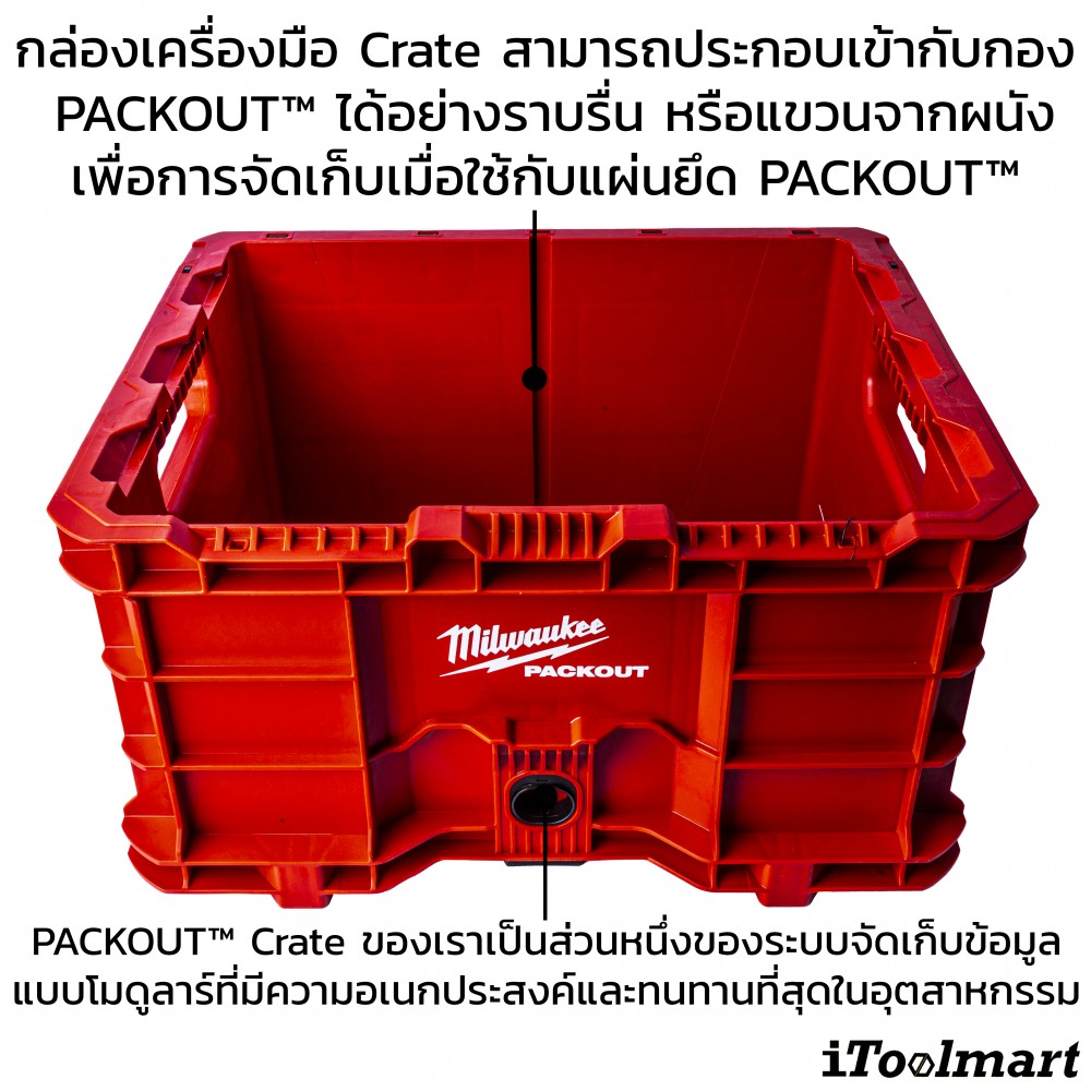 กล่องลังใส่เครื่องมือ PACKOUT™ Crate​ MILWAUKEE 48-22-8440