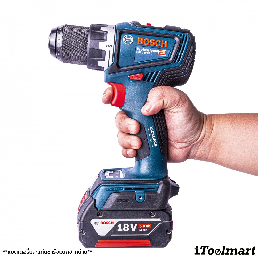 สว่านไร้สาย BOSCH GSR 18V-90 C SOLO (ตัวเปล่า)