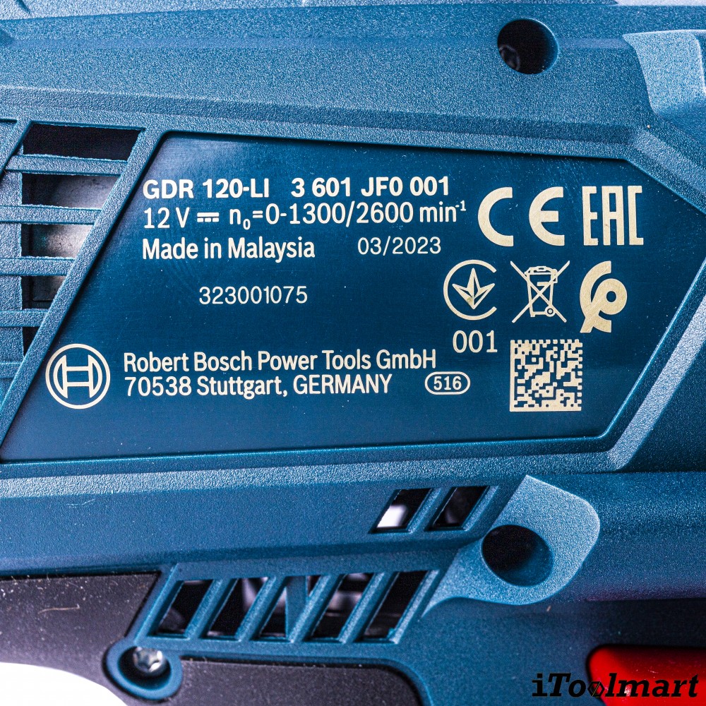 สว่านไขควงกระแทก BOSCH รุ่น GDR 120-LI SOLO (ตัวเปล่า)
