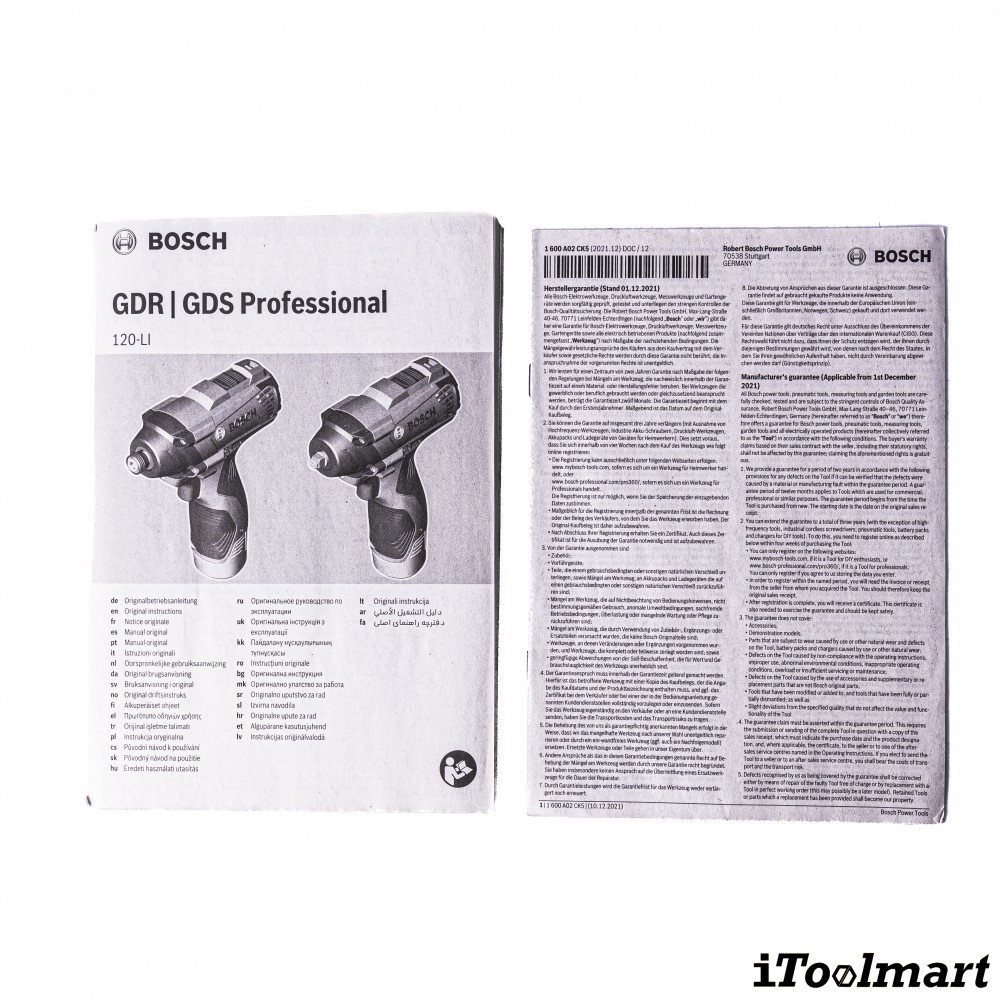 สว่านไขควงกระแทก BOSCH รุ่น GDR 120-LI SOLO (ตัวเปล่า)