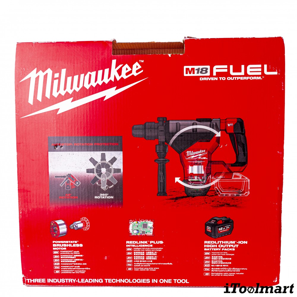 สว่านโรตารี่ ไร้สาย Milwaukee M18FHM-0C0 SDS-MAX (ตัวเปล่า)