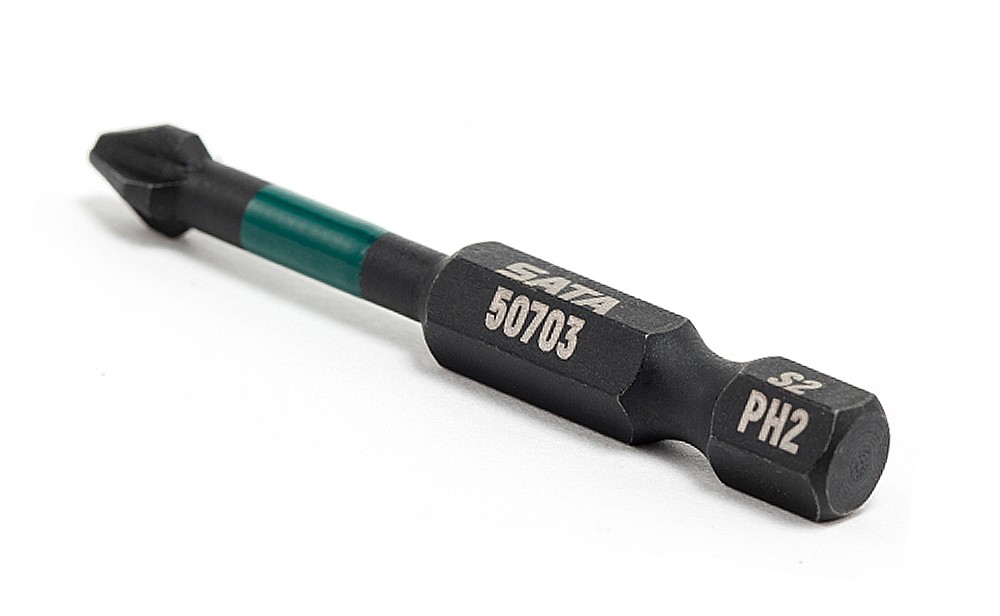 ชุดดอกไขควงแฉกกระแทก 1/4 นิ้ว SATA 59700 ขนาด PH1-PH3 mm ความยาว 50 mm
