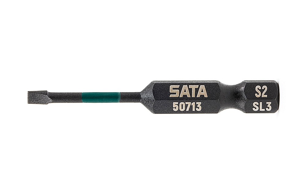 ชุดดอกไขควงแบนกระแทก 1/4 inch SATA 59718 ขนาด 6x50 mm