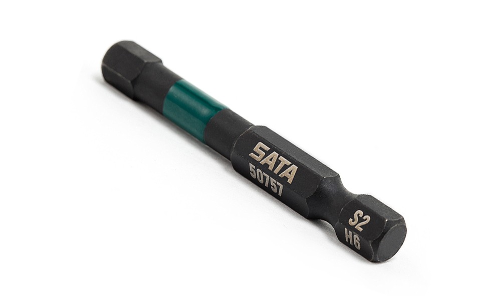 ชุดดอกไขควงตอกหกเหลี่ยม 1/4 นิ้ว SATA 59750 ขนาด 2-6 mm ความยาว 50 mm