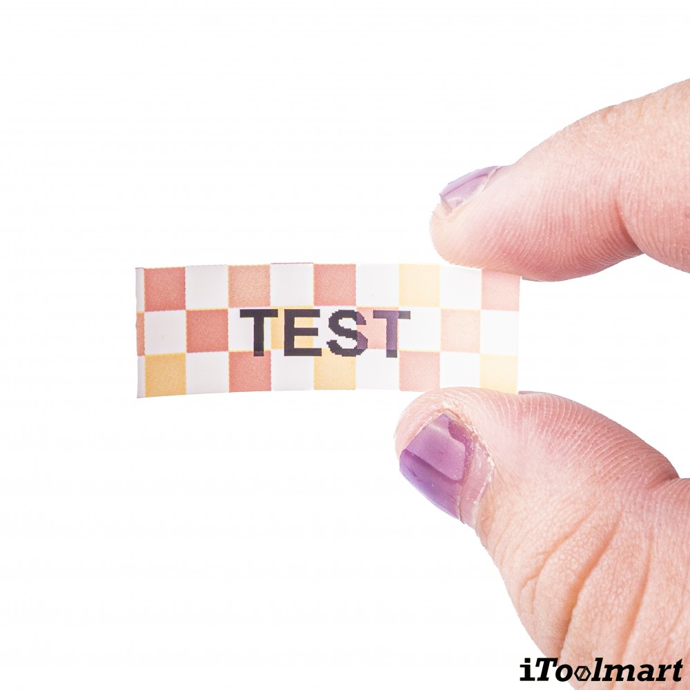 เทปพลาสติก BASIC INDUSTRIAL L-G31F LetraTag Label Tape Pink Blocks ขนาด 12 มม. x 4 ม. สำหรับเครื่องพิมพ์ DYMO LetraTag LT-200B