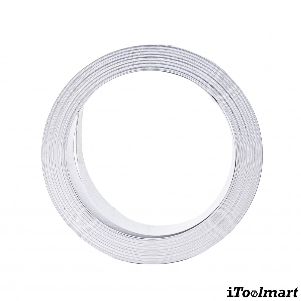 เทปสแตนเลส BASIC INDUSTRIAL 32500 Stainless Steel Non-adhesive Embossing Label Tape ขนาด 12 มม. x 4.8 ม. สำหรับเครื่องพิมพ์ Dymo Rhino M1011 Metal Embosser