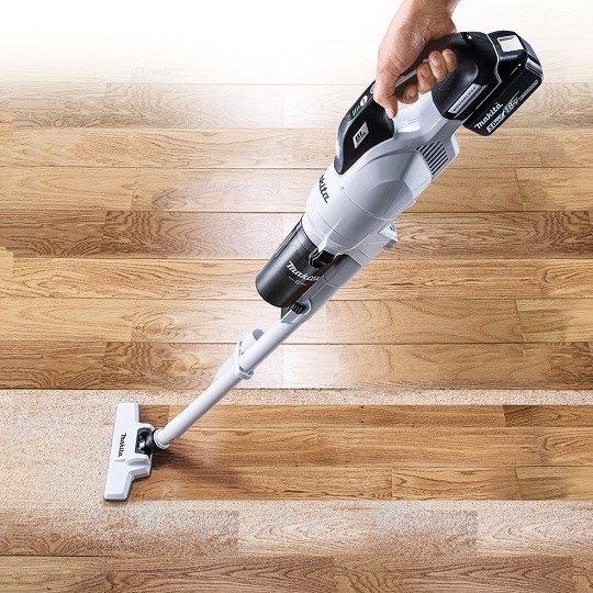 เครื่องดูดฝุ่นไร้สาย สีขาว MAKITA DCL286FRFW 18V LXT ความจุ 250 มล. ปรับความเร็วได้ 4 ระดับ มาพร้อมแบตเตอรี่ + แท่นชาร์จ