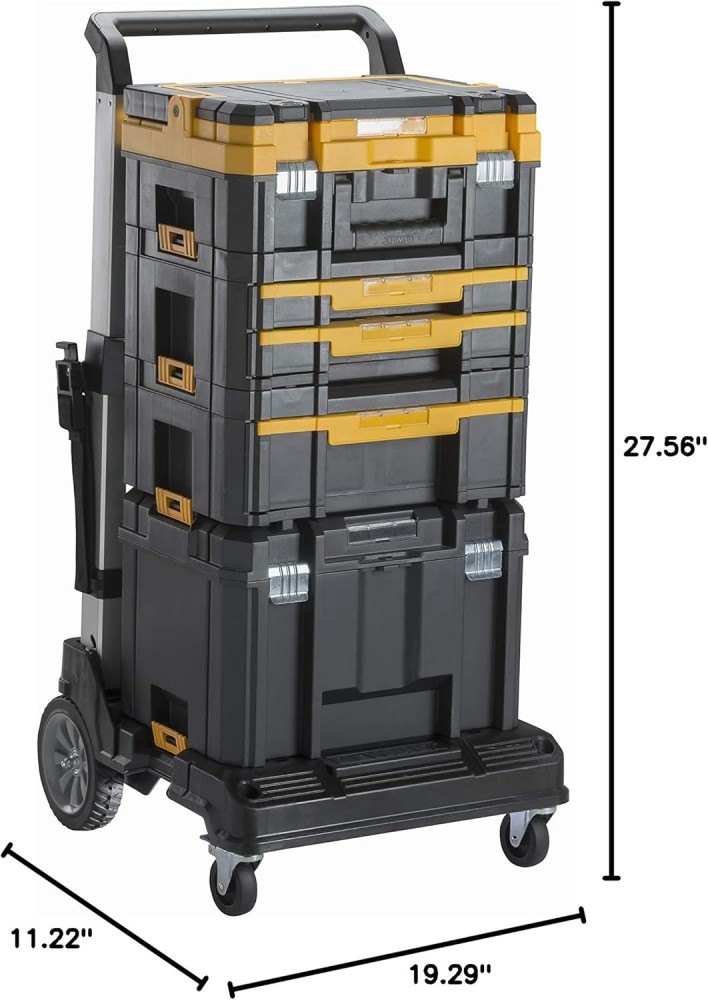 รถเข็นอเนกประสงค์ พับได้ DEWALT DWST1-71196 TSTAK TROLLEY สามารถรับน้ำหนักได้ 100 กิโลกรัม