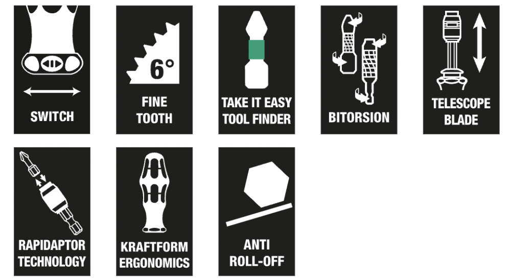 ไขควง Wera Kraftform Kompakt 20 RA-R 05051513001 (6 ชิ้น)