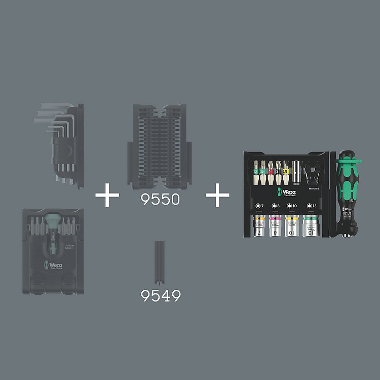 ชุดไขควงและประแจ Wera Tool-Check Modular 1 05049000001 (21 ชิ้น)