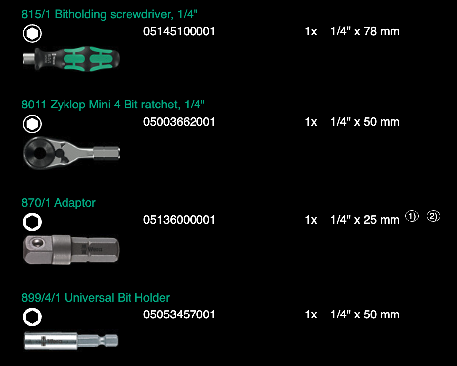 ชุดไขควงและประแจ Wera Tool-Check Modular 1 05049000001 (21 ชิ้น)