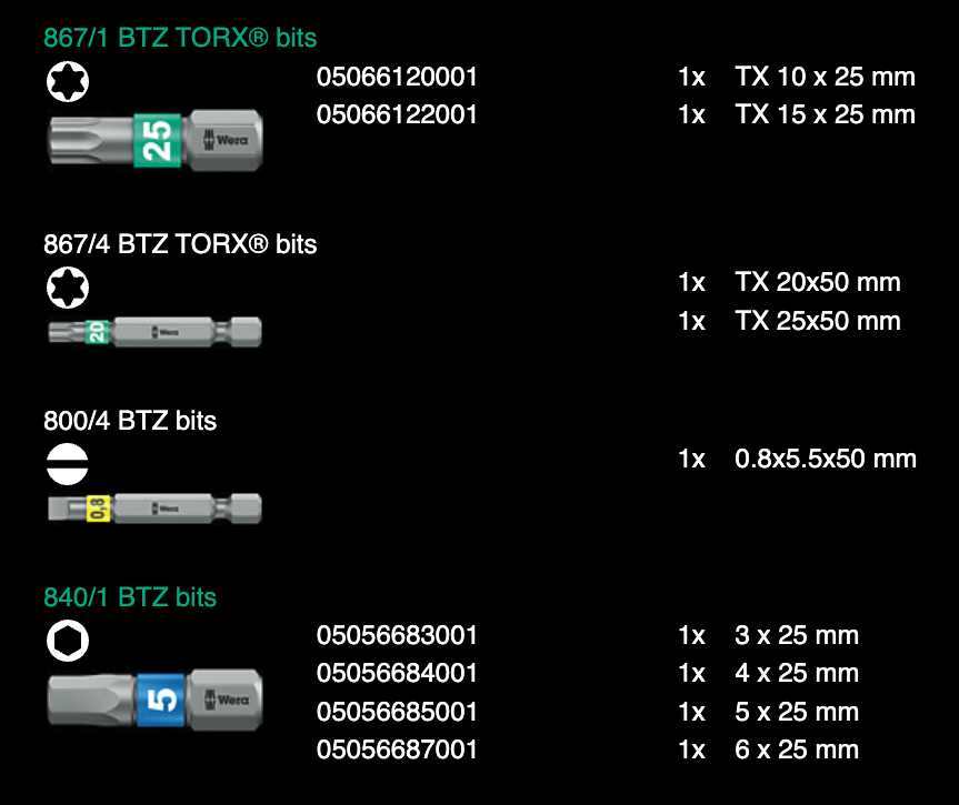 ชุดไขควงและประแจ Wera Tool-Check Modular 1 05049000001 (21 ชิ้น)
