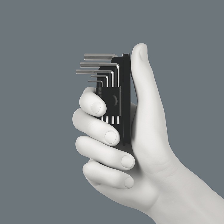 ชุดประแจหกเหลี่ยม Wera Tool-Check Modular L-keys Hex-Plus 1 05049003001 (9 ชิ้น)