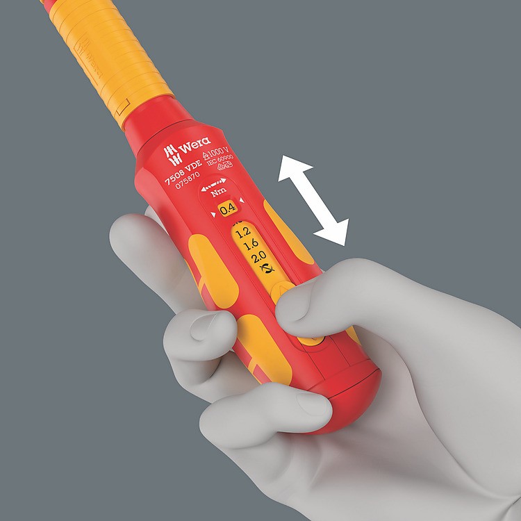 ไขควงทอร์ค Wera 7508 VDE Kraftform Safe-Torque Speed Torque screwdriver แรงบิด 0.4-2.0 Nm 05075870001