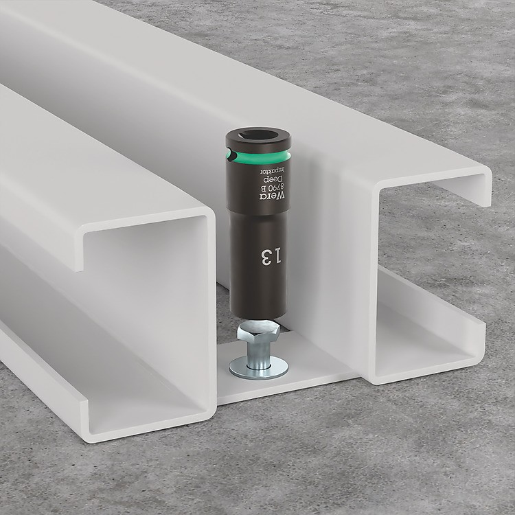 ชุดลูกบล็อก Wera 9661 Magnetic rail B Impaktor Deep Imperial 1 socket set ขนาด 3/8 นิ้ว 05005591001 (9 ชิ้น)