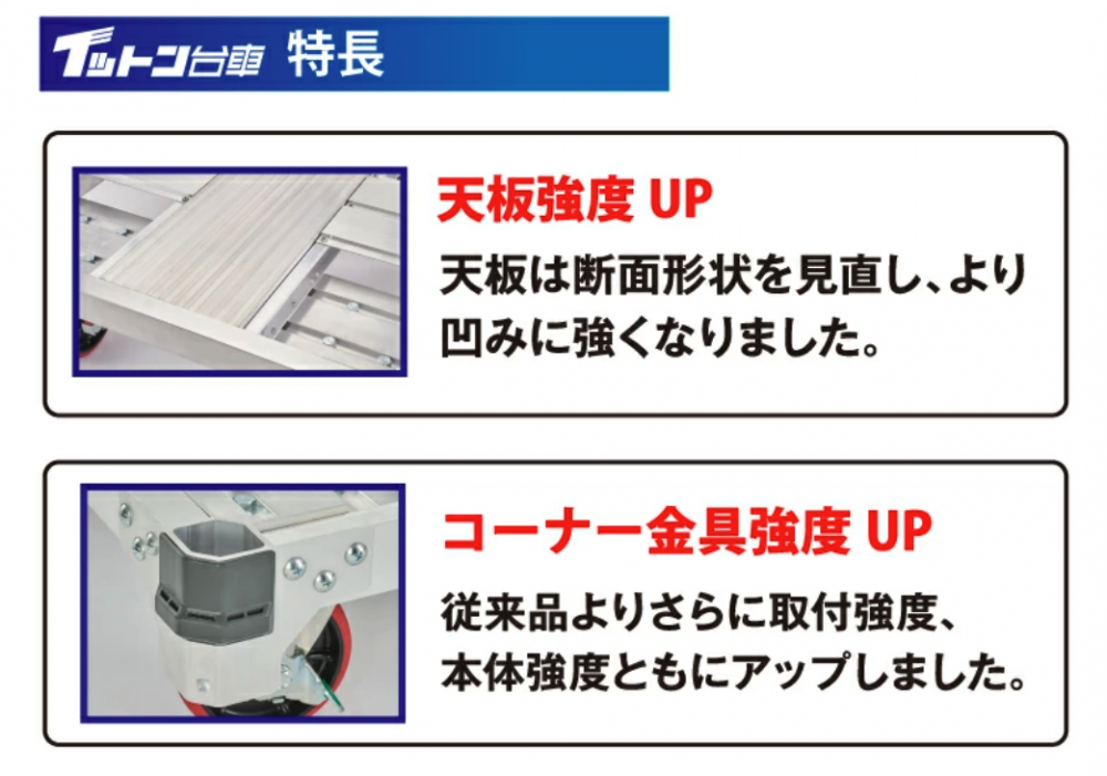 รถเข็นดอลลี่ อลูมิเนียม HASEGAWA FC6-1275 Trolley box 6 ล้อ ขนาด 1210 x 760 มม. รองรับน้ำหนัก 1 ตัน