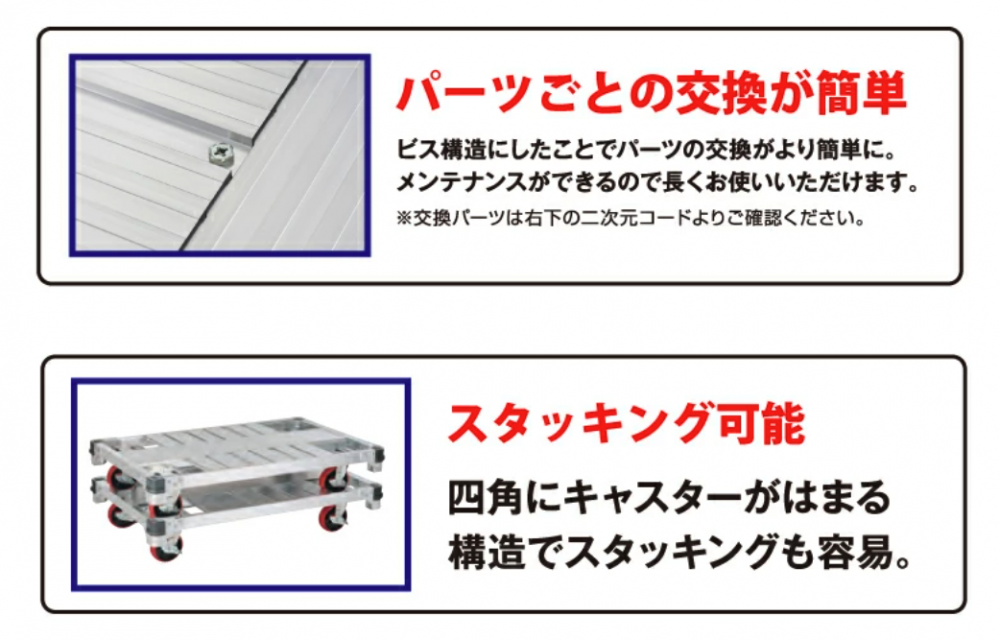 รถเข็นดอลลี่ อลูมิเนียม HASEGAWA FC4-1275 Trolley box 4 ล้อ ขนาด 1210 x 760 มม. รองรับน้ำหนัก 1 ตัน