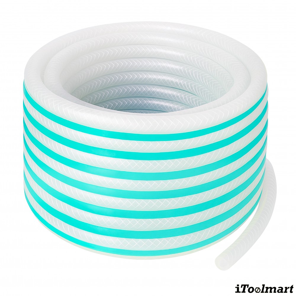 สายยางฟู้ดเกรด PVC TOYOX TFB 19  สายอาหารอเนกประสงค์ด้ายโพลีเอสเตอร์ถัก ขนาด 3 4 นิ้ว ม้วน 50 เมตร