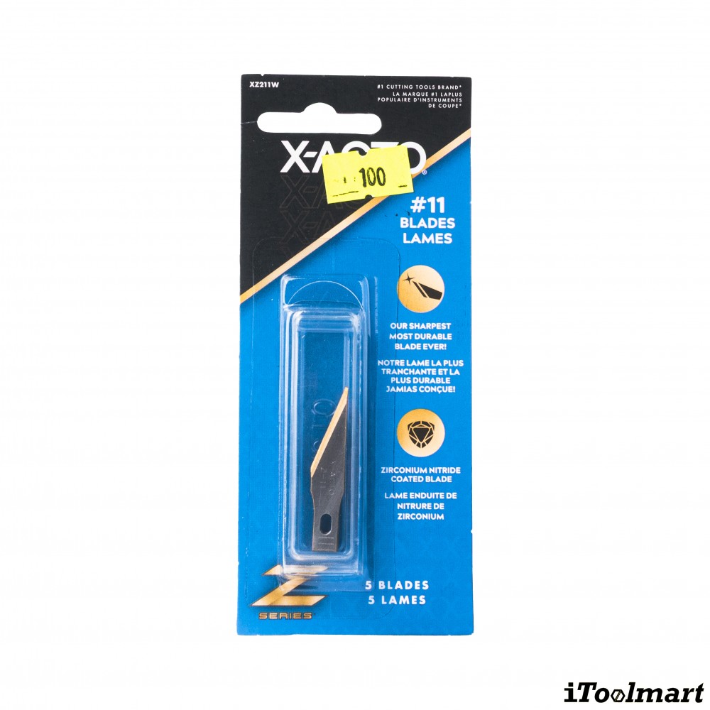 ใบมีด X ACTO XZ211W TYPE A No 11 Classic Fine Point  ชุด 5 ใบ 