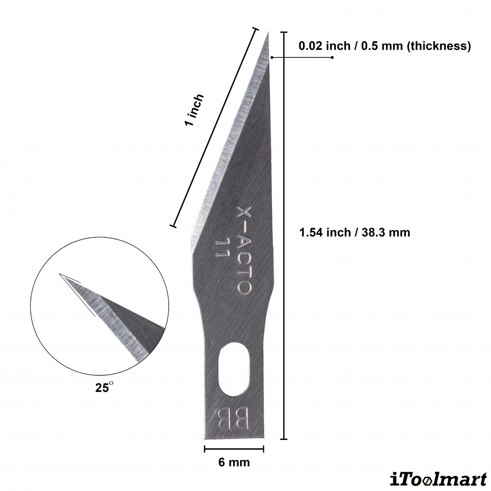 ใบมีดแกะสลัก X ACTO XWA211E Basic light duty blades No 11