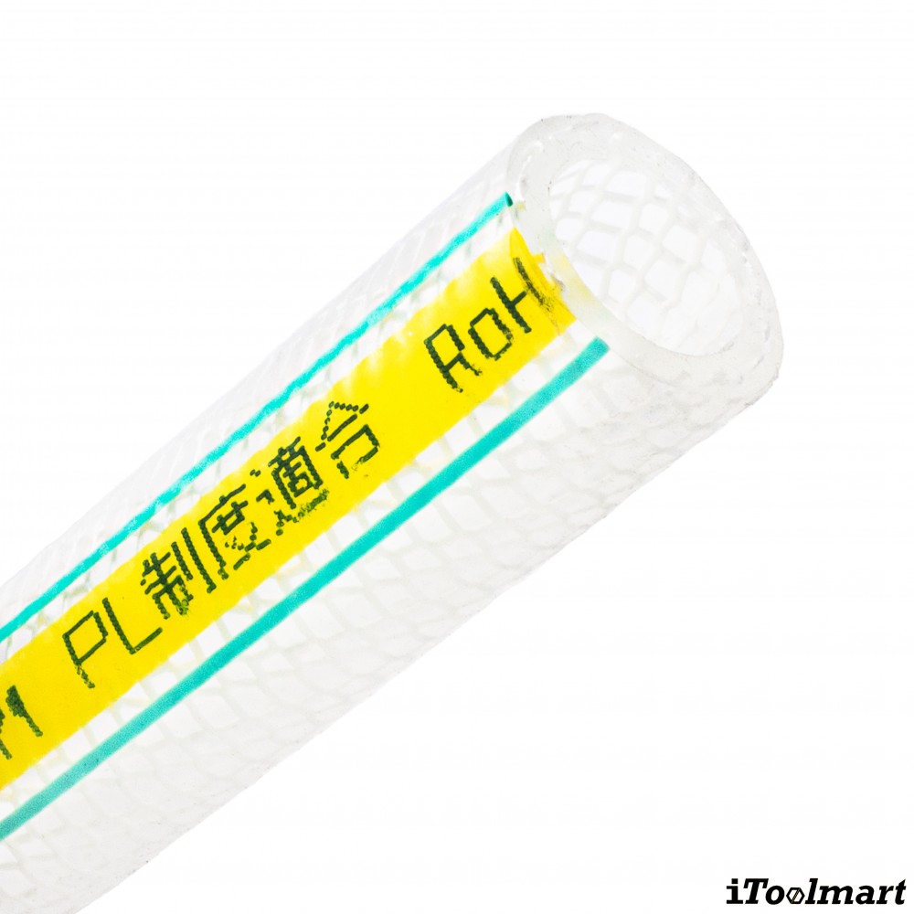 สายยางฟู้ดเกรด Polyolefin Resin TOYOX EC สายอาหารด้ายโพลีเอสเตอร์ถักทนสารเคมี 1เมตร ม้วน 100เมตร