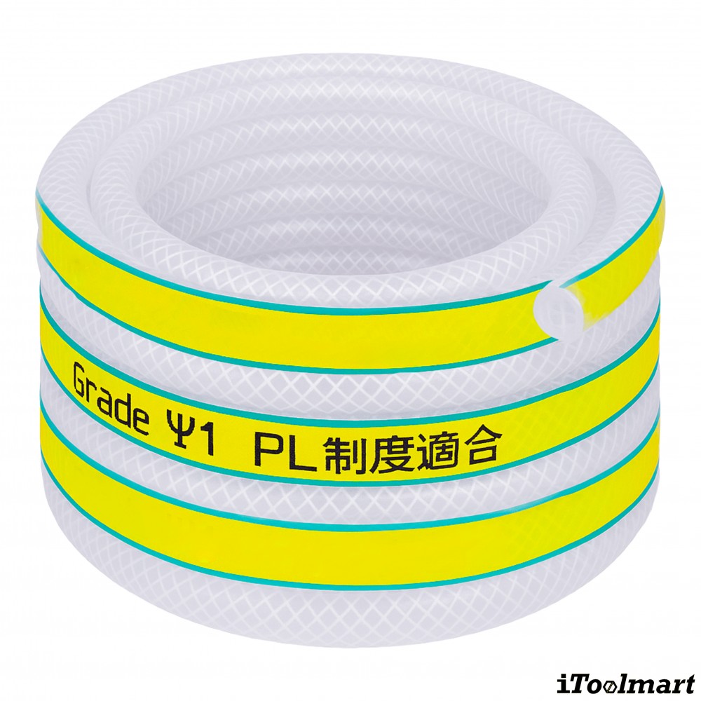 สายยางฟู้ดเกรด Polyolefin Resin TOYOX EC 19 สายอาหารด้ายโพลีเอสเตอร์ถักทนสารเคมี ขนาด 3 4นิ้ว ม้วน 50 เมตร