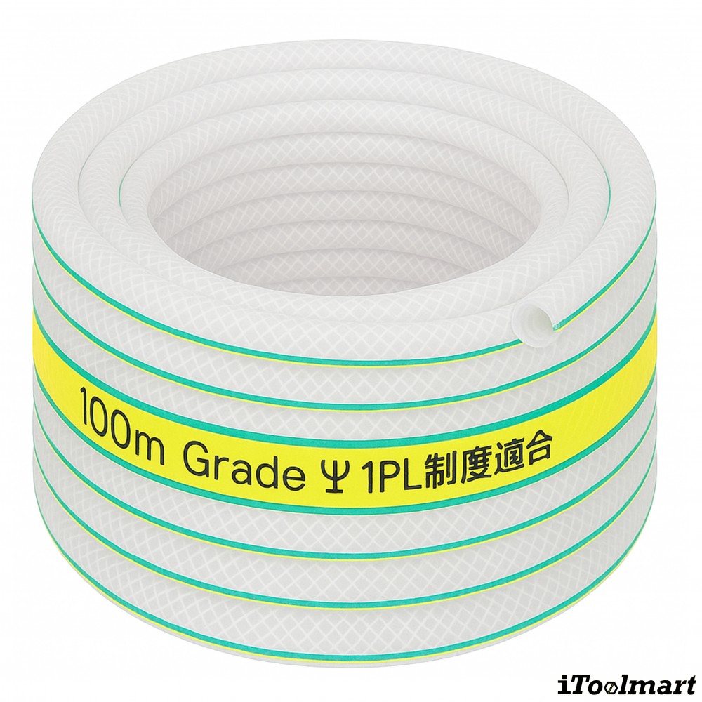 สายยางฟู้ดเกรด Polyolefin Resin TOYOX EC 12 สายอาหารด้ายโพลีเอสเตอร์ถักทนสารเคมี ขนาด 1 2นิ้ว ม้วน 100 เมตร