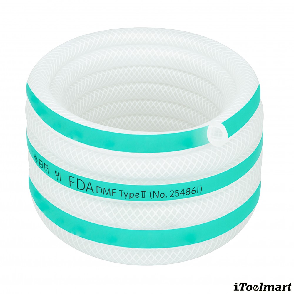 สายยางฟู้ดเกรด Silicone Rubber TOYOX TSI 32 สายทนความร้อนด้ายโพลีเอสเตอร์ถัก ขนาด 1 1 4 นิ้ว ม้วน 10 เมตร