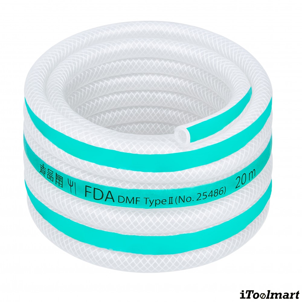 สายยางฟู้ดเกรด Silicone Rubber TOYOX TSI 6 สายทนความร้อนด้ายโพลีเอสเตอร์ถัก ขนาด 1 4 นิ้ว ม้วน 20 เมตร 