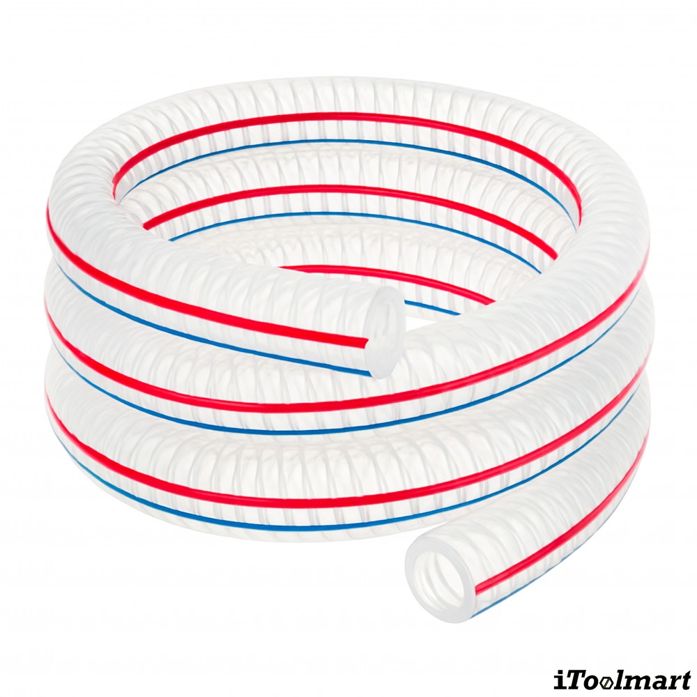สายยาง PVC TOYOX TS 100 สายดูดอเนกประสงค์ลวดสปริงทนน้ำมัน ขนาด 4 นิ้ว ม้วน 10 เมตร
