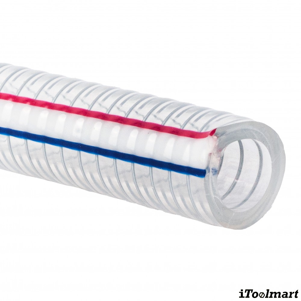 สายยาง PVC TOYOX TS 75 สายดูดอเนกประสงค์ลวดสปริงทนน้ำมัน ขนาด 3 นิ้ว 1 เมตร