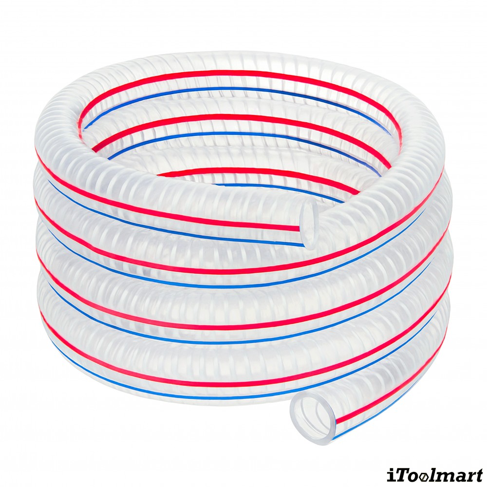 สายยาง PVC TOYOX TS 75 สายดูดอเนกประสงค์ลวดสปริงทนน้ำมัน ขนาด 3 นิ้ว ม้วน 20 เมตร