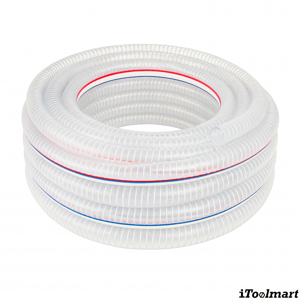 สายยาง PVC TOYOX TS 38 สายดูดอเนกประสงค์ลวดสปริงทนน้ำมัน ขนาด 1 1 2 นิ้ว ม้วน 40 เมตร