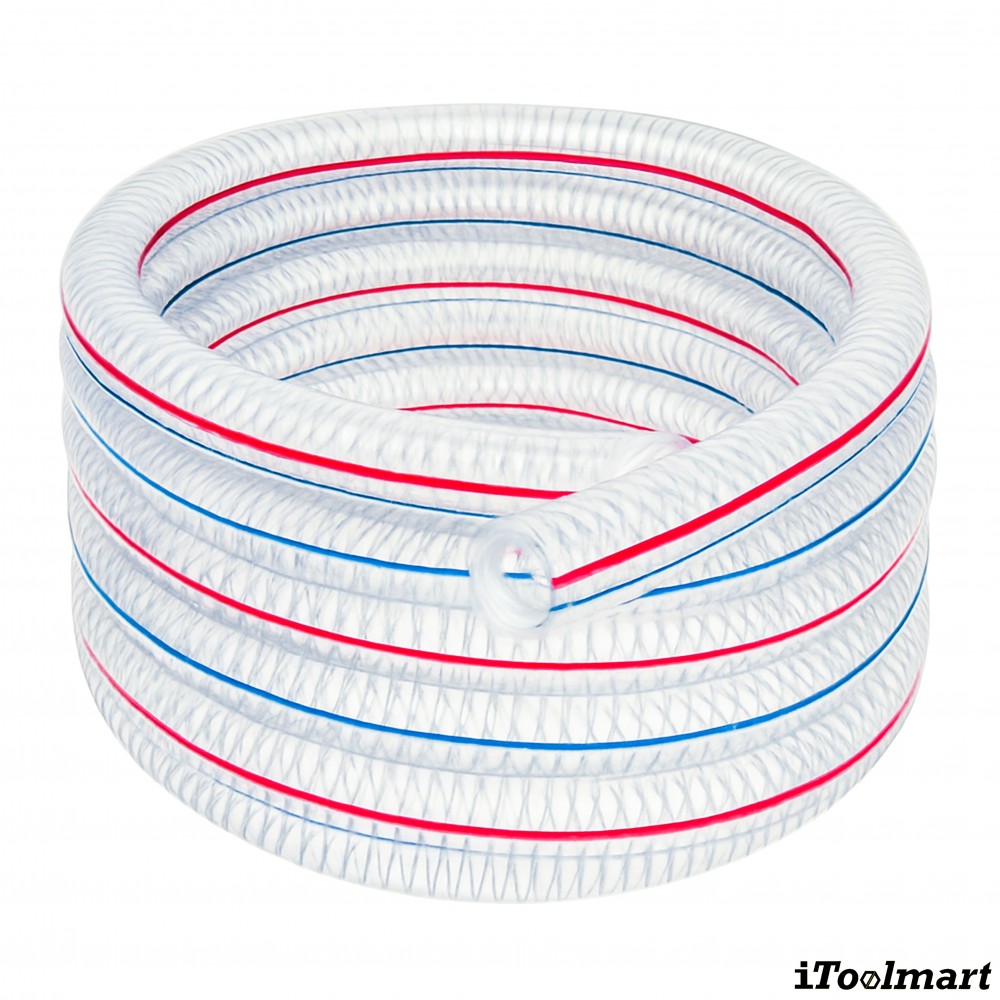 สายยาง PVC TOYOX TS 25 สายดูดอเนกประสงค์ลวดสปริงทนน้ำมัน ขนาด 1 นิ้ว ม้วน 50 เมตร