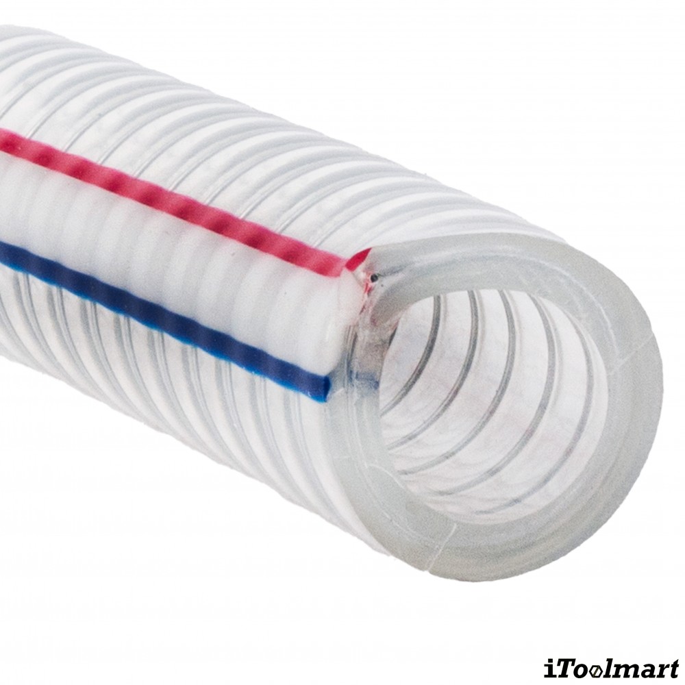 สายยาง PVC TOYOX TS 6 สายดูดอเนกประสงค์ลวดสปริงทนน้ำมัน ขนาด 1 4 นิ้ว 1 เมตร