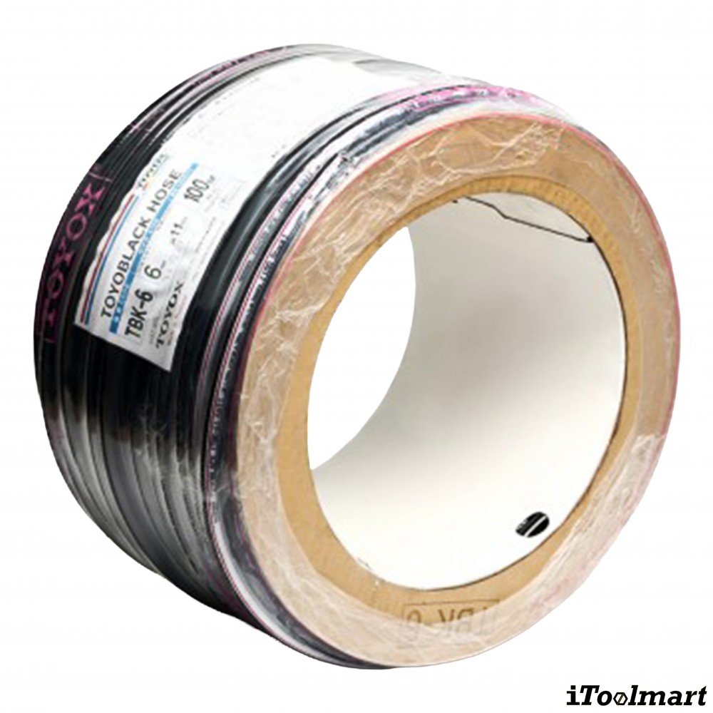 สายลม PVC TOYOX TBK 12 สายลมอเนกประสงค์ด้ายโพลีเอสเตอร์ถัก ขนาด 1 2 นิ้ว ม้วน 100 เมตร