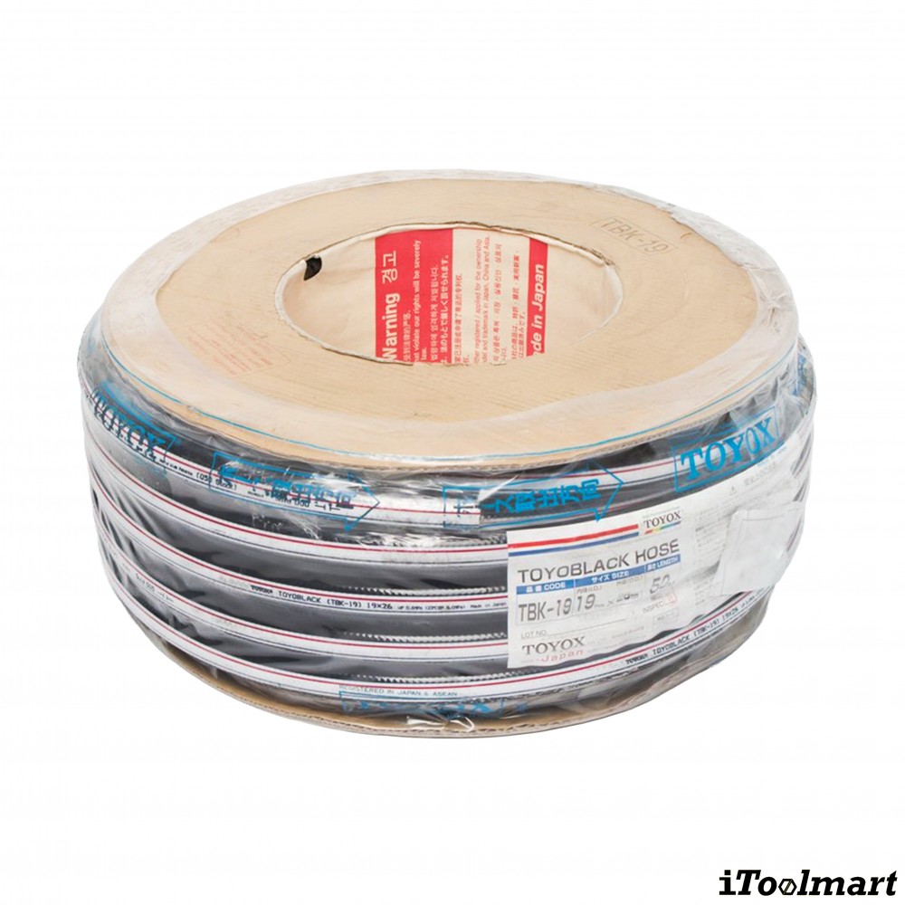 สายลม PVC TOYOX TBK 19 สายลมอเนกประสงค์ด้ายโพลีเอสเตอร์ถัก ขนาด 3 4 นิ้ว ม้วน 50 เมตร