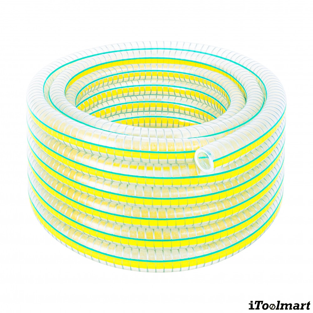 สายยางฟู้ดเกรด Polyolefin Resin TOYOX ECS สายดูดอาหารลวดสปริงทนสารเคมี ขนาด 1 เมตร ม้วน 50 เมตร