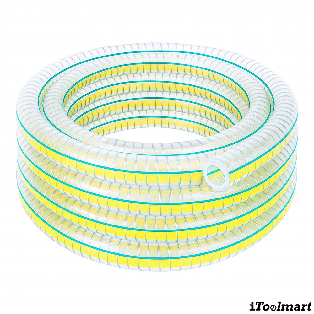 สายยางฟู้ดเกรด Polyolefin Resin TOYOX ECS 32 สายดูดอาหารลวดสปริงทนสารเคมี ขนาด1 1 4นิ้ว ม้วน 40 เมตร