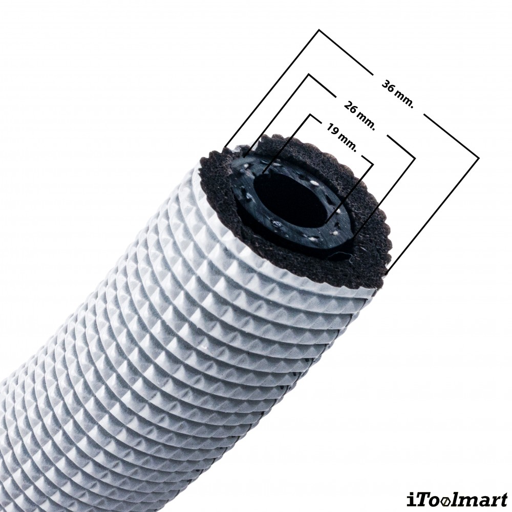 สายยาง PVC TOYOX HTD 19G สายด้ายโพลีเอสเตอร์ถักเอ็นถักหุ้มฉนวนPE ขนาด 3 4 นิ้ว 1 เมตร