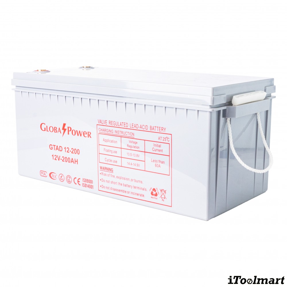 แบตเตอรี่โซล่าเซลล์ GLOBAL POWER GTAD 12 200 12V 200Ah DC SERIES