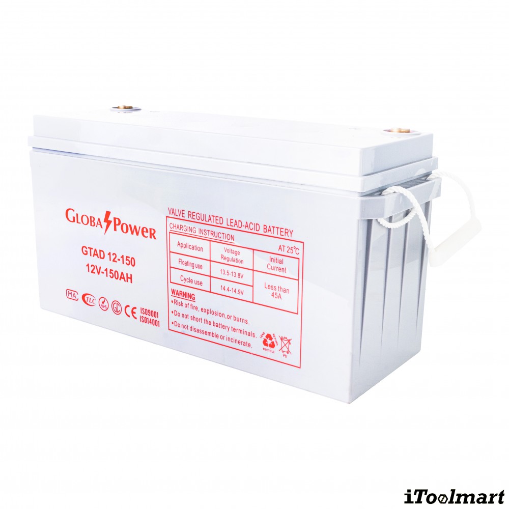 แบตเตอรี่โซล่าเซลล์ GLOBAL POWER GTAD 12 150 12V 150Ah DC SERIES